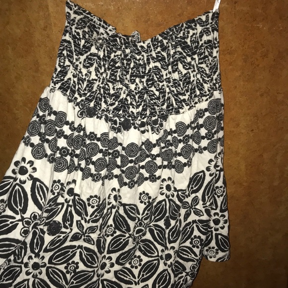 roxy flowy floral top- strapless - Picture 1 of 3